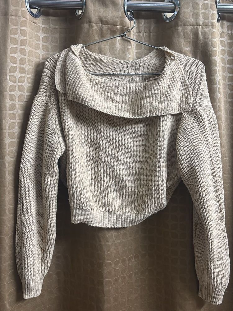 Cozy Off-Shoulder Knit Sweater