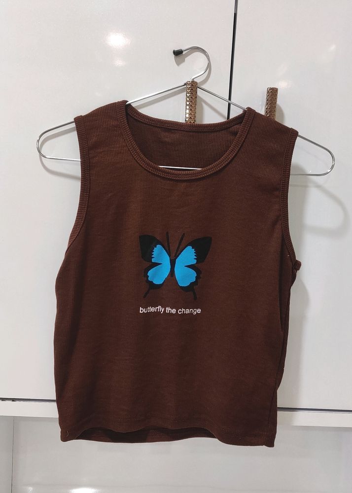 Brown tank top