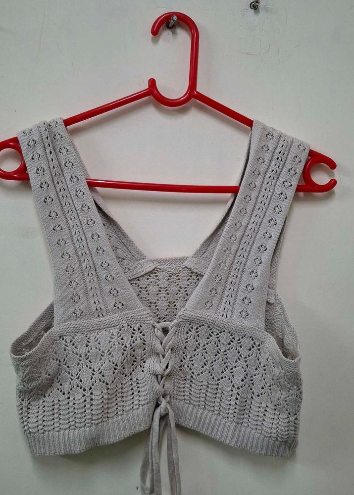 Crochet Knit Vest Top