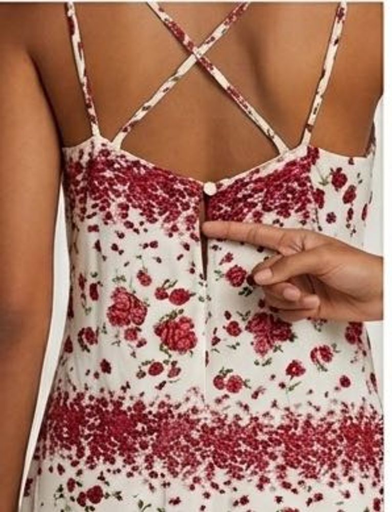 Floral Print Spaghetti Strap Dress