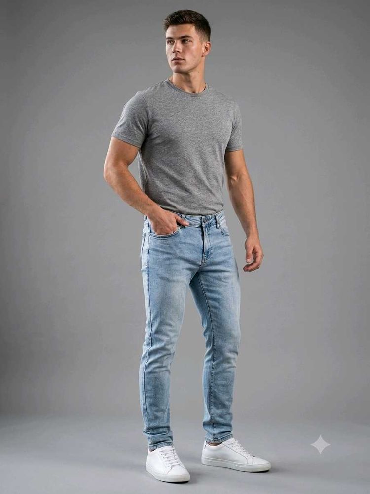 Light Wash Slim Fit Jeans