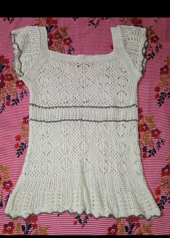 Y2K Crochet Baby doll top
