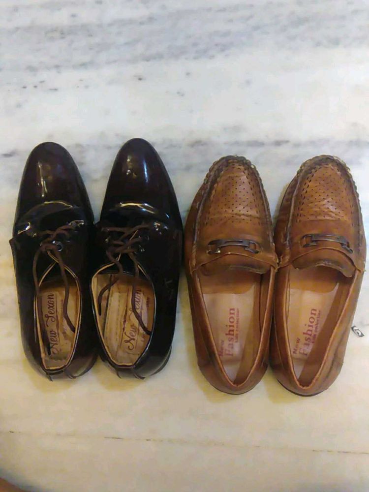 Combo Of Boys Loafers And Glossy Formal Shoes