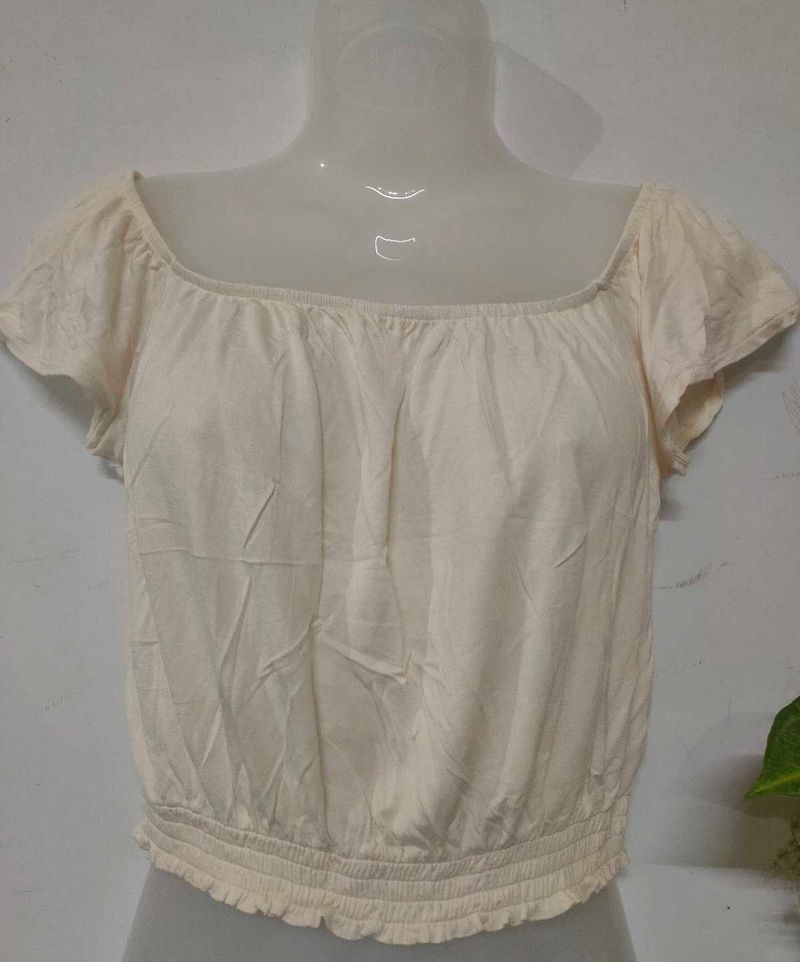Off-Shoulder Off-White Top