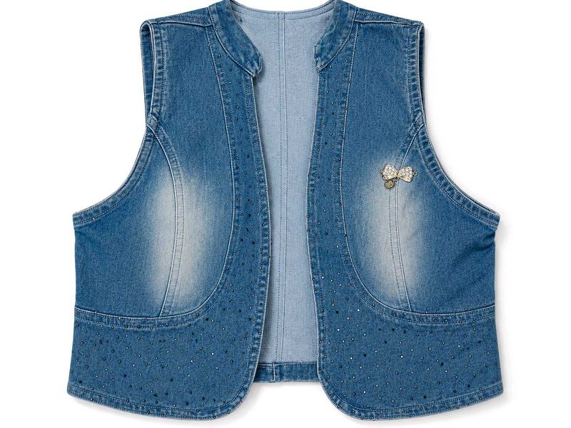 Sparkly Denim VestVest