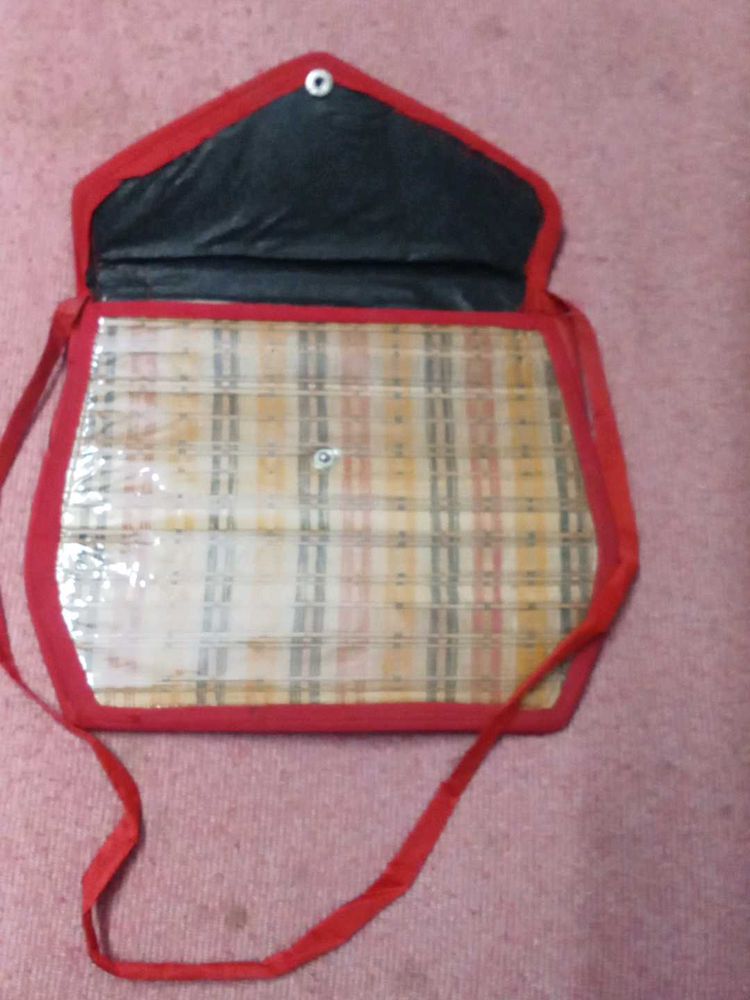 Red &amp; Plaid Crossbody Bag