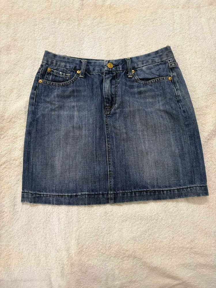 Classic Blue Denim Mini Skirt