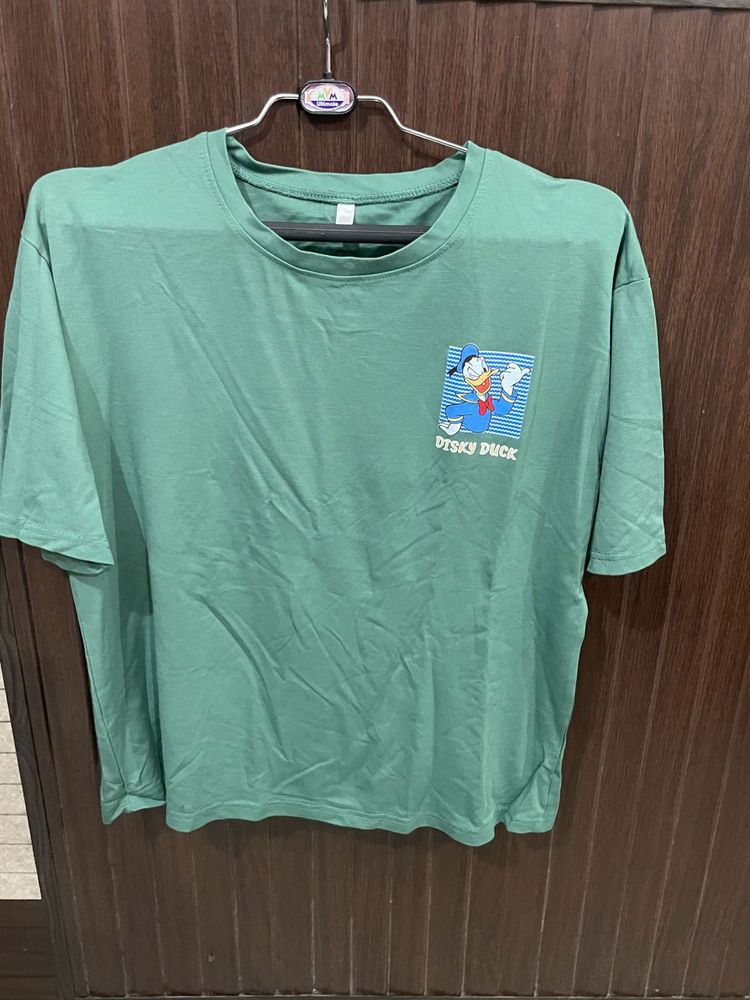 Green Donald Duck Graphic T-Shirt baggy fit