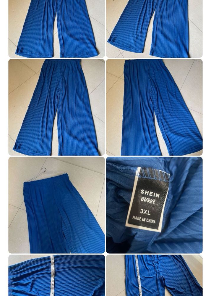 Shein Curve Pleated Wide Leg Pants