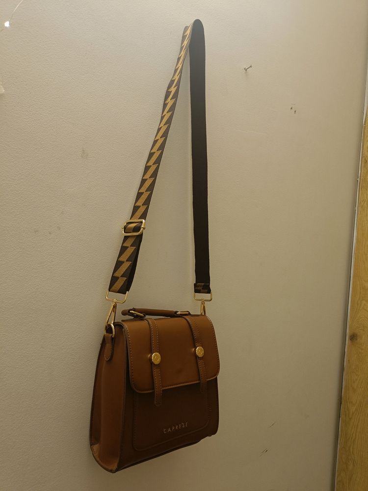Caprese Structured Sling Bag With Extra Handle