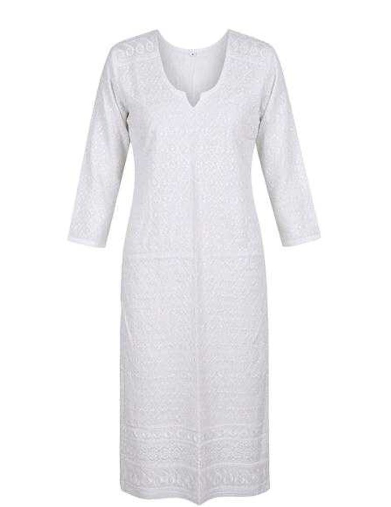 White Chikankari Kurta