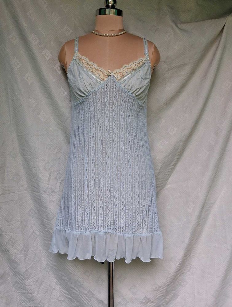 Vintage Lace Trim Baby Doll Slip