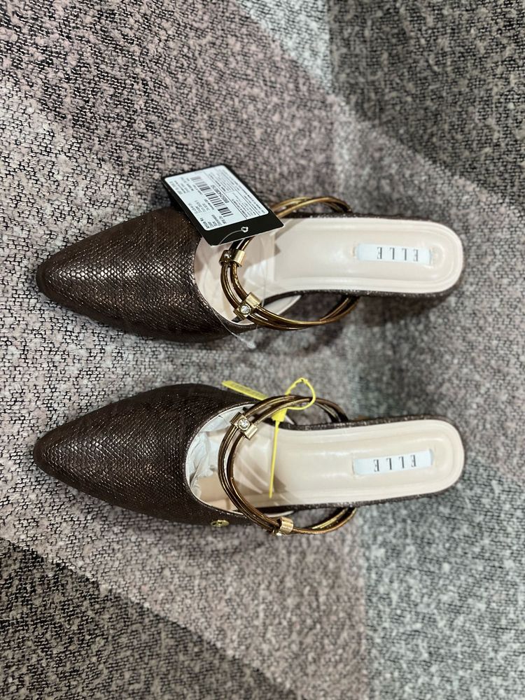 ELLE Brown Pointed Mules