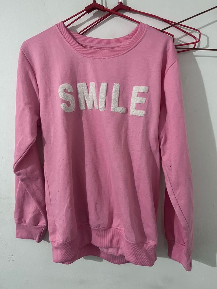 Pink "Smile" Sweatshirt