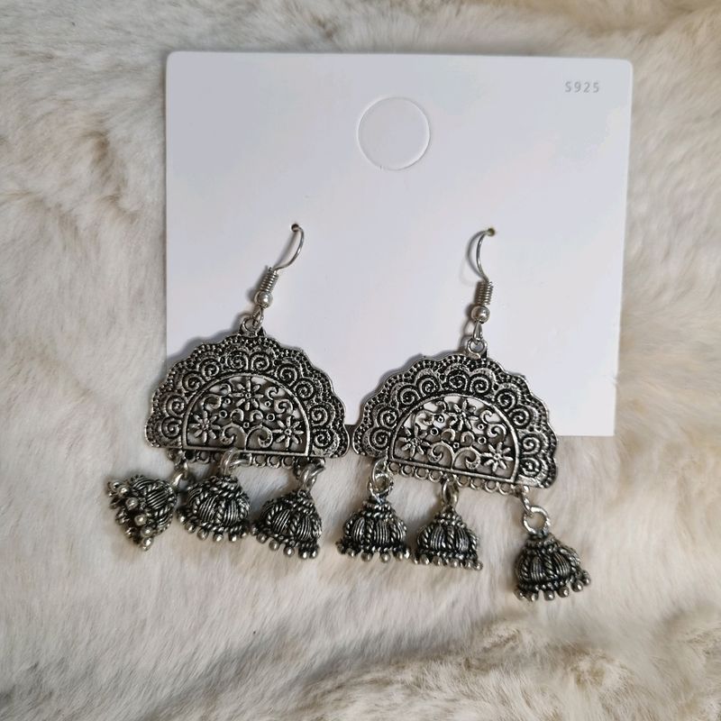 Oxidised Silver Earrings