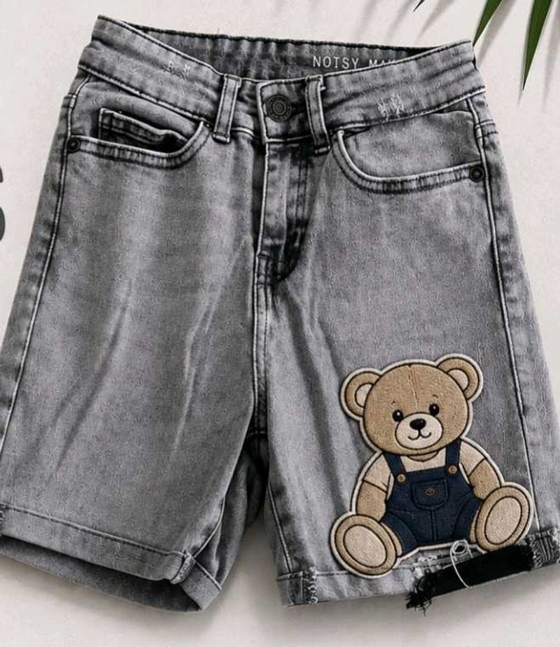 Gray Denim Shorts