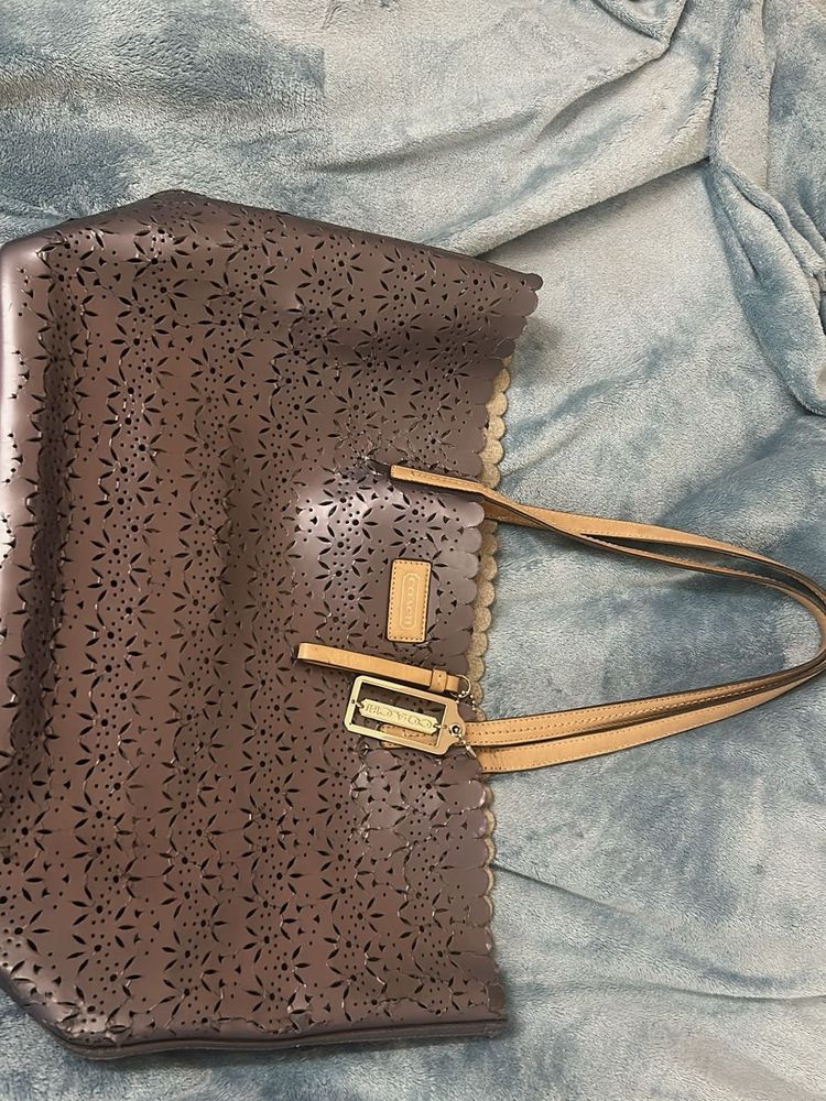 coach Stylish Perforated Tote Bag