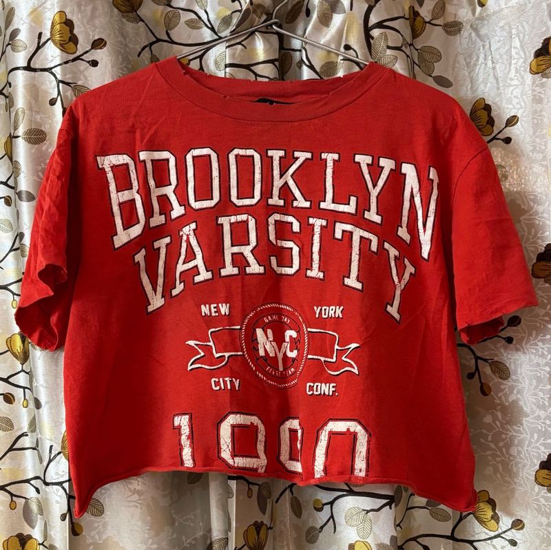 Brooklyn Varsity Cropped T-Shirt