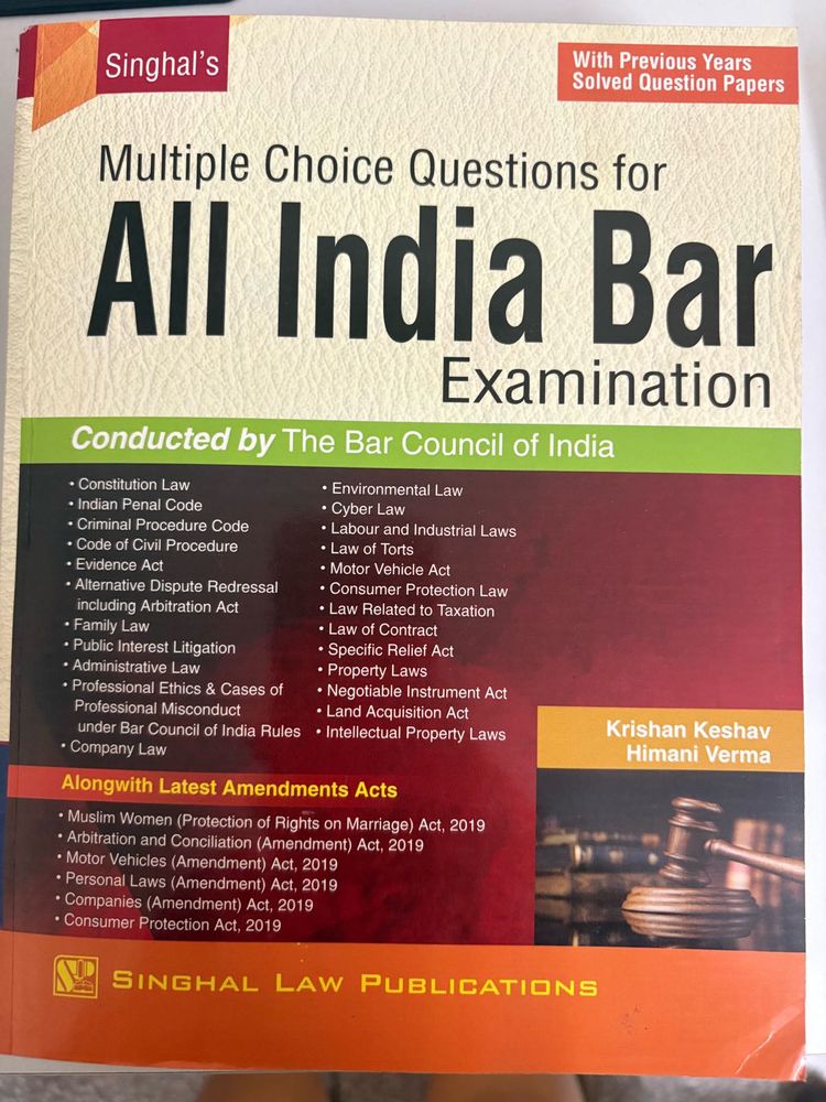 Singhal’s MCQ for All India Bar Exam