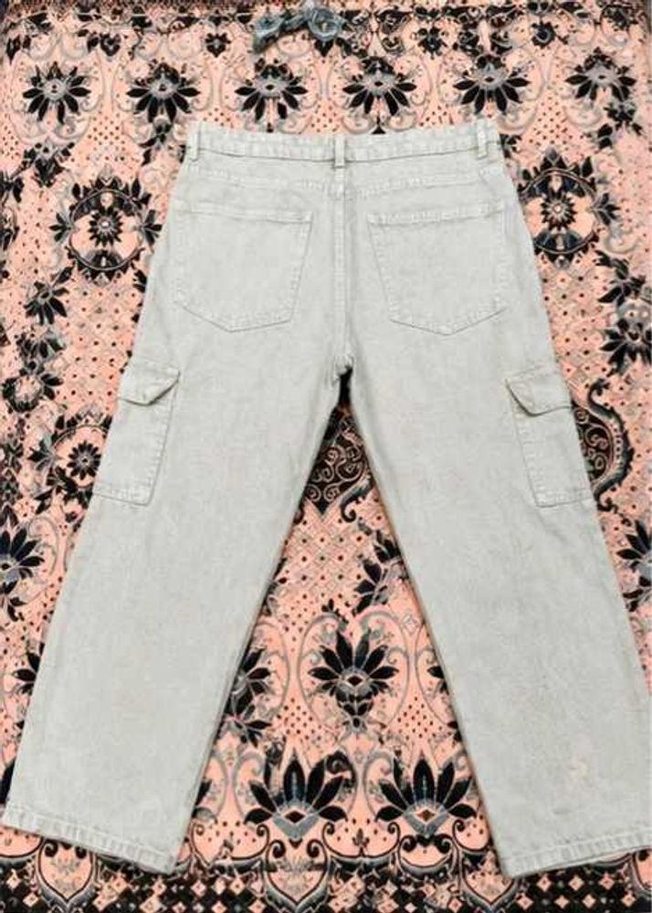 Beige BAGGY Cargo Jeans CAN FIT 30-32-34