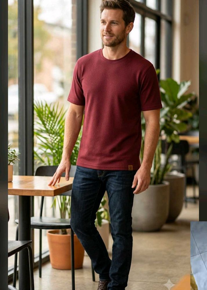Men's Burgundy T-Shirt