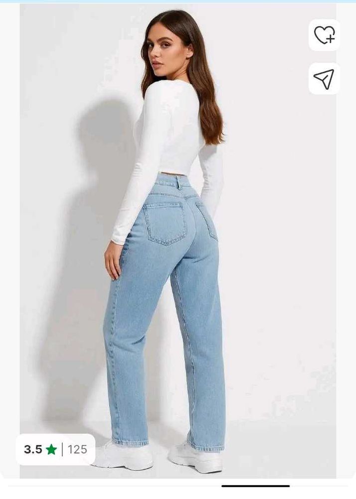 Light Wash Straight Leg Jeans