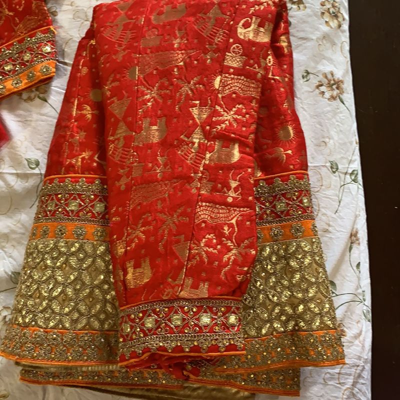 Exclusive Designer  lahanga Red size 40