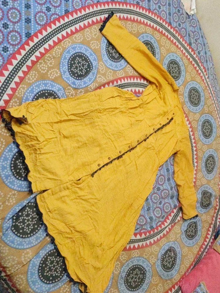 Stylish Mustard Yellow Kurta