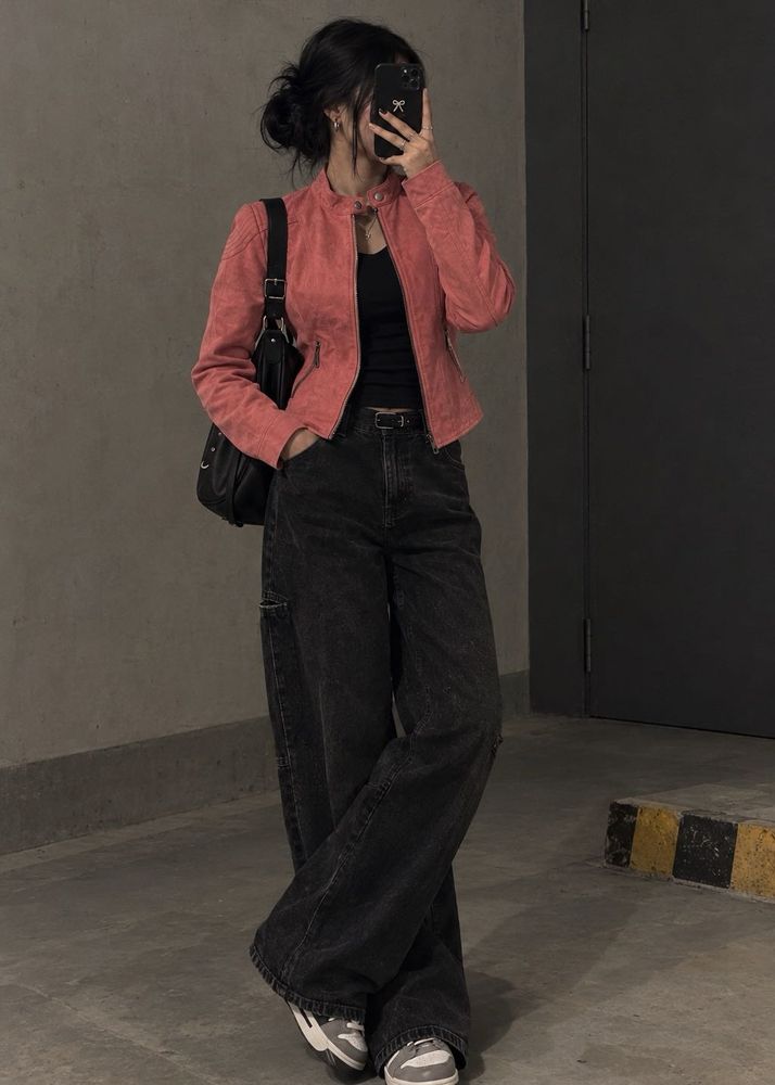 peach  Cropped Jacket