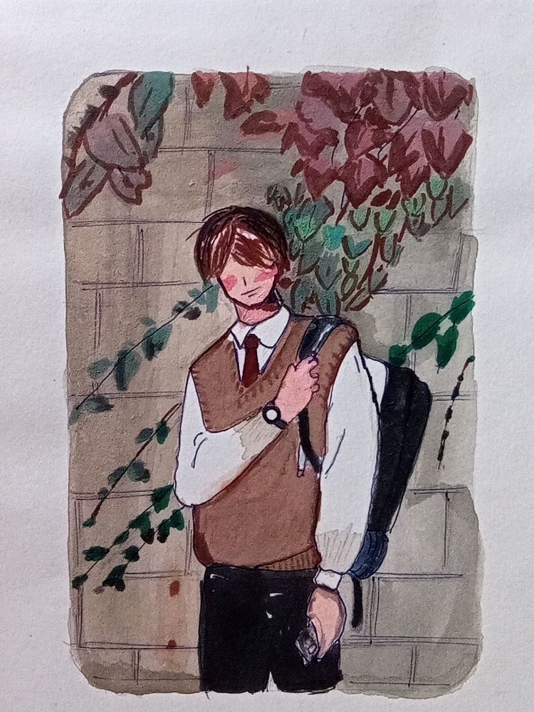 Boy in shed (Painting)