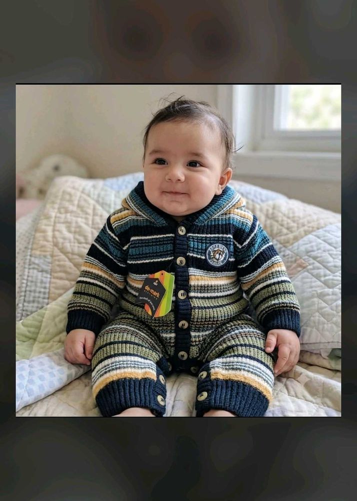 Striped Baby Cardigan unisex
