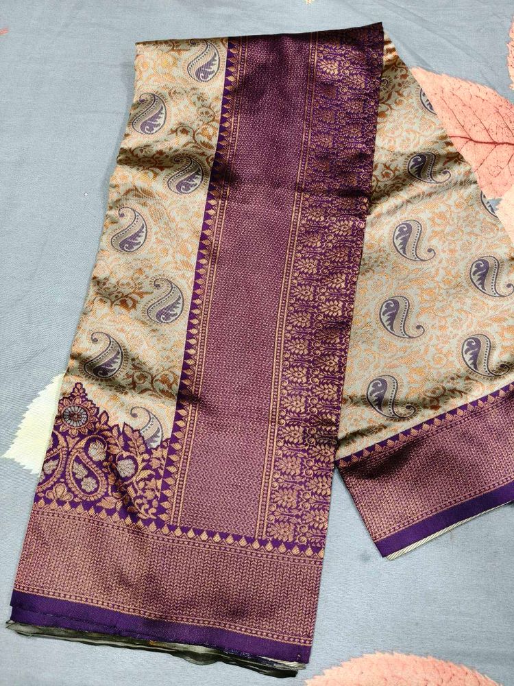 Elegant Paisley Print Saree
