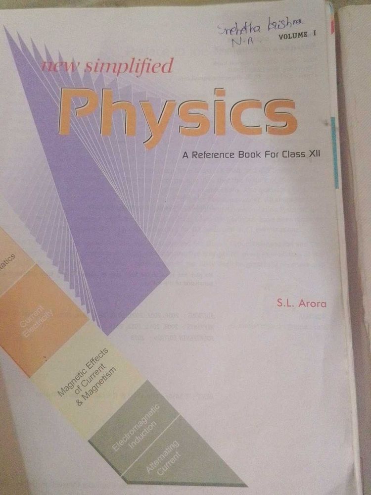 SmL Arora Physics Class 12 Reference Book