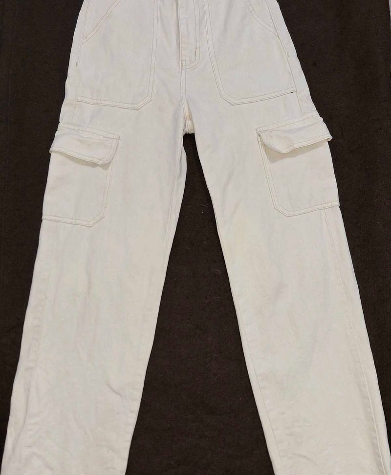 Beige Cargo Pants