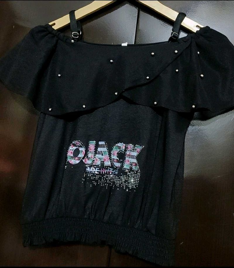 Black⚫ Top For 6- 8 Year Girl