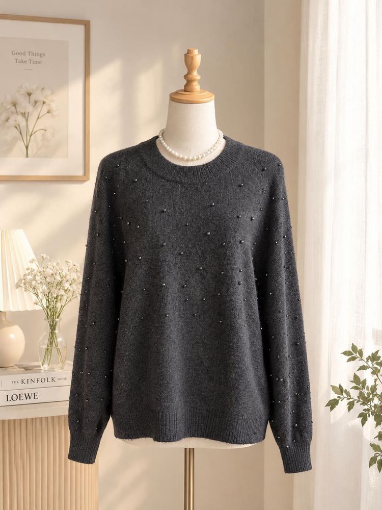 H&amp;M Embellished Knit Sweater