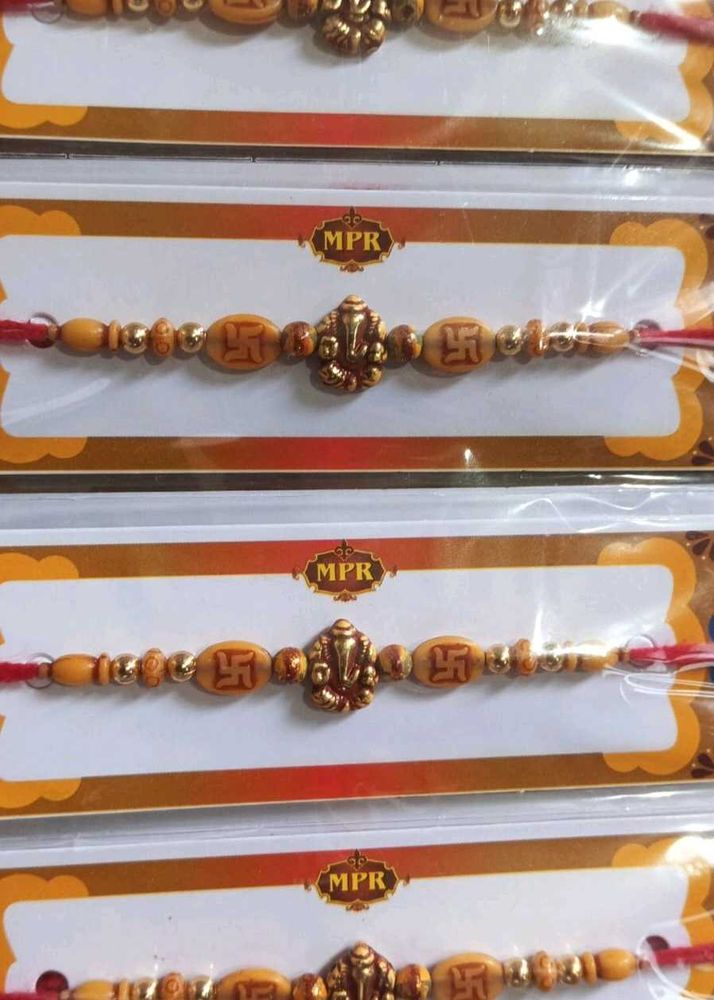 Ganesha Swastik Rakhi Combo Of  4.pc