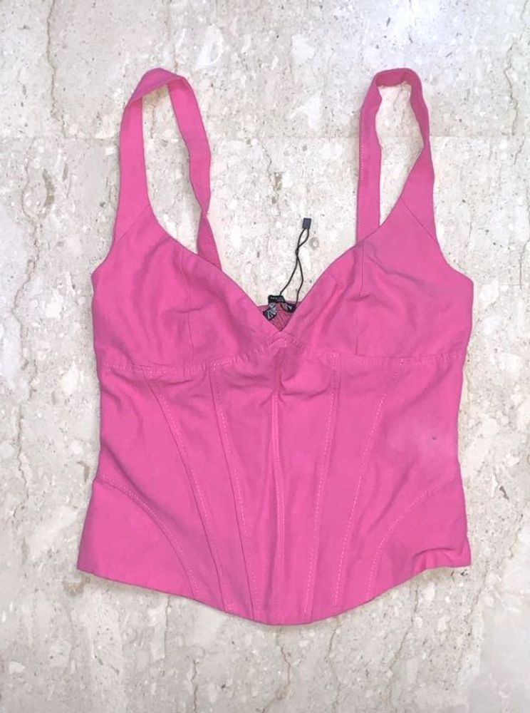Zara Hot Pink Corset Top