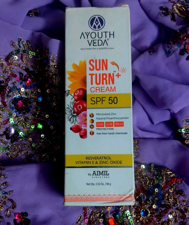Ayouthveda Sun Turn+ Cream SPF 50