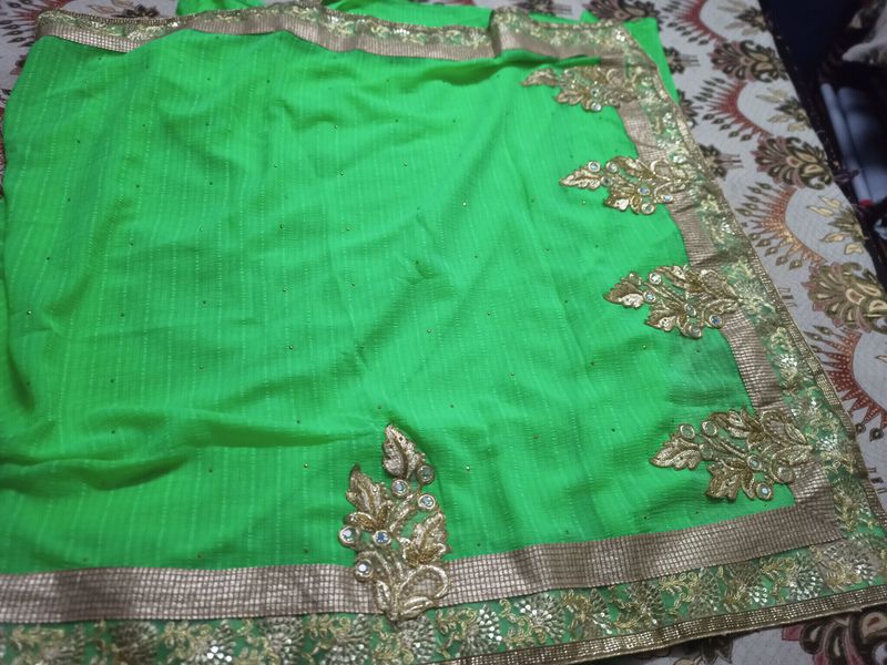 Party Wer Mirror work saree with blousee