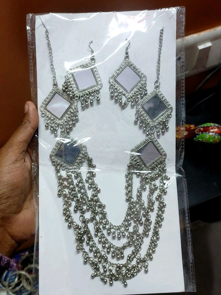 New Oxidised Silver Jwellery Set