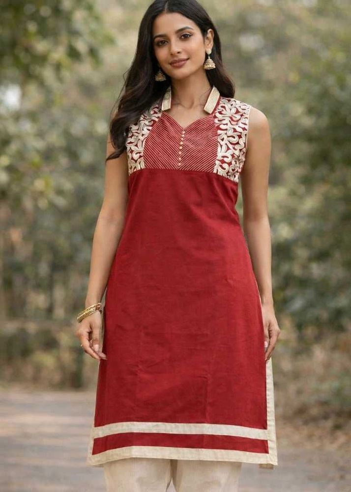 Elegant|Stylish|Dark red,wine|Ethenic Kurta