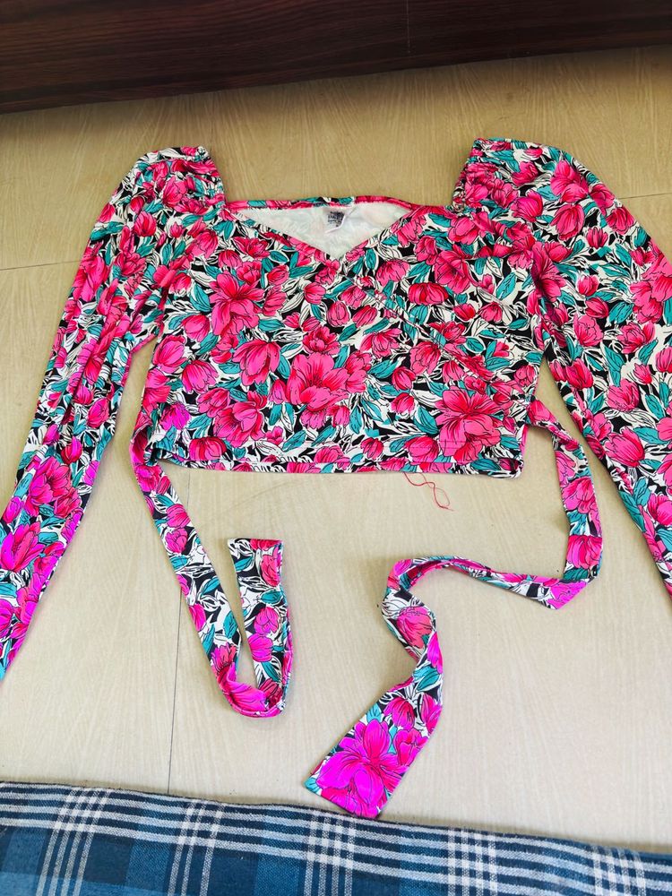 Floral crop Top