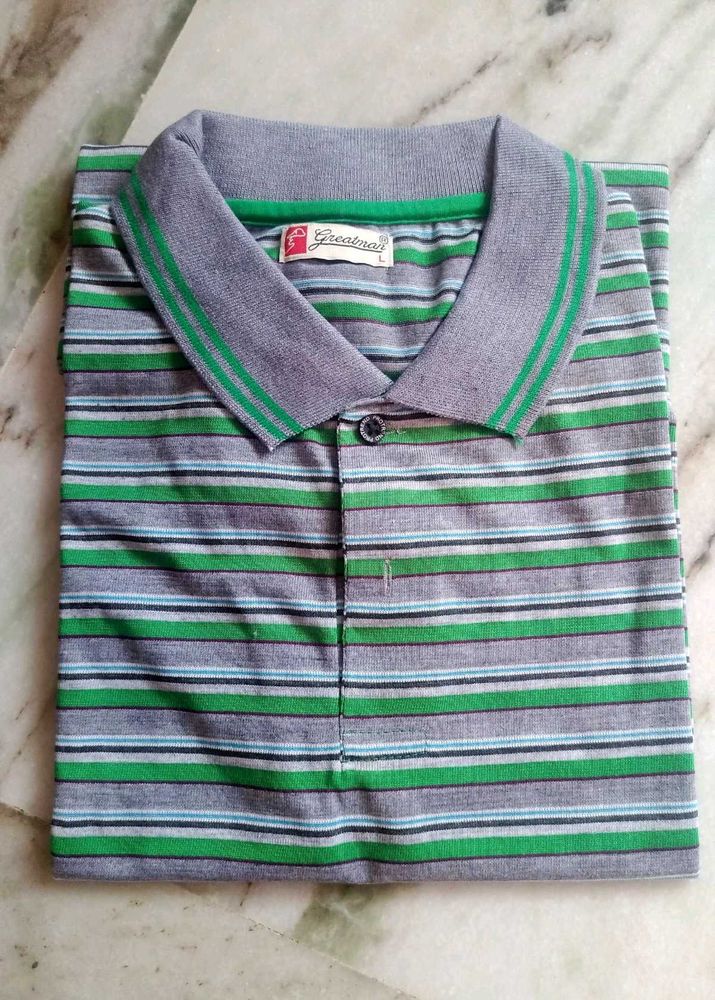 Striped Polo T-Shirt