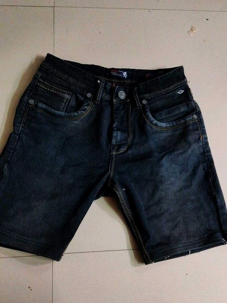 womens Dark Wash Denim Shorts