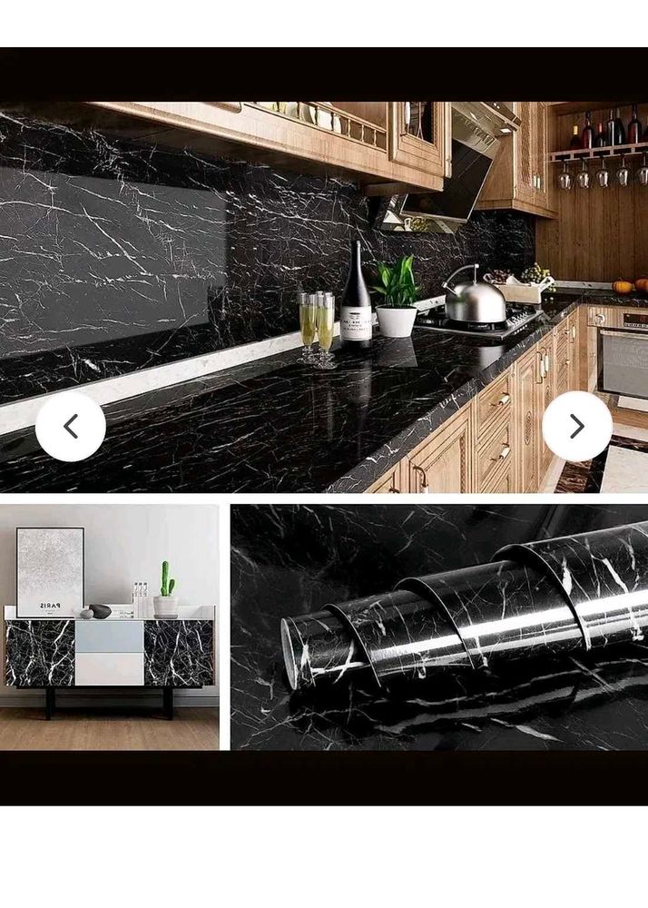Marble Wallpaper Kitchen Sticker Sheets 60×200 cm