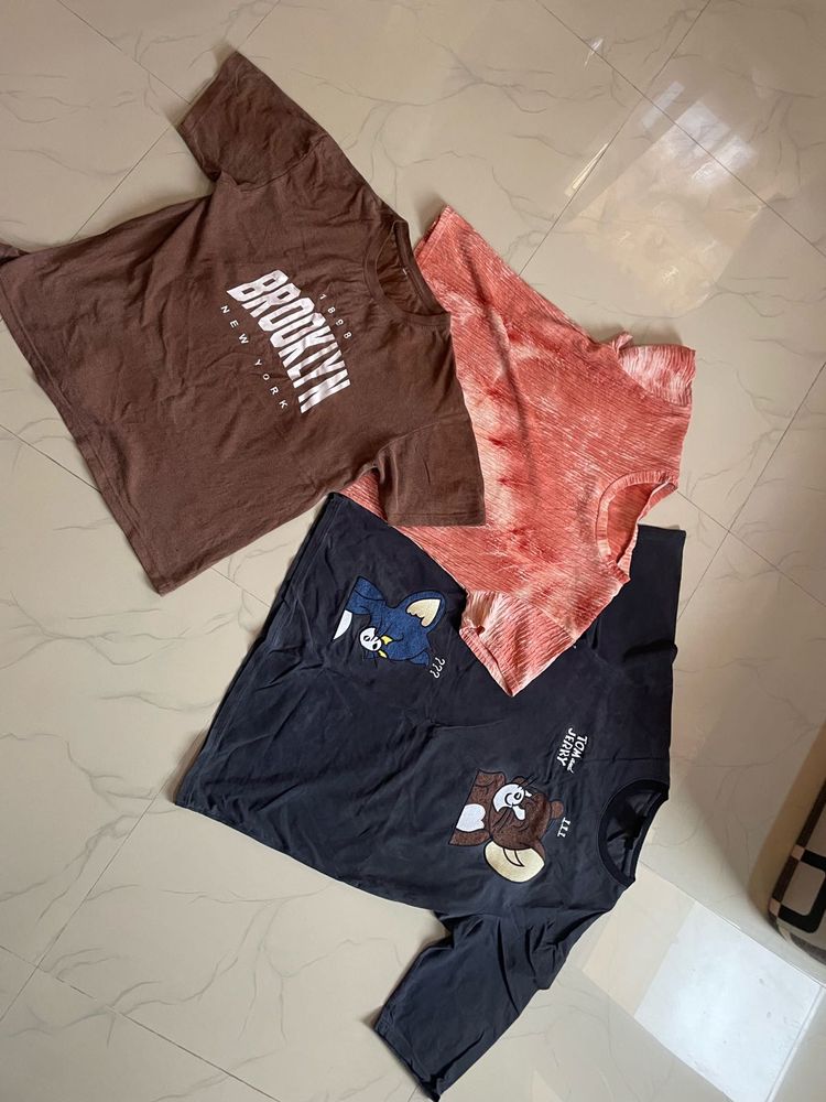 Lot of 3 Graphic T-Shirts oversized