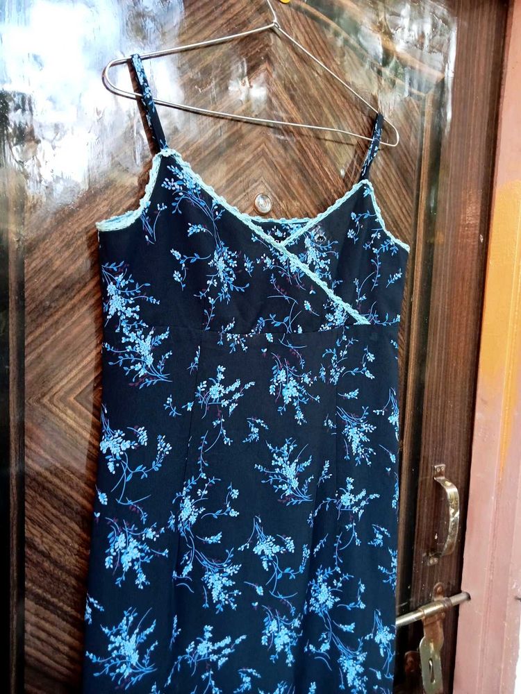Floral Print Spaghetti Strap Dress