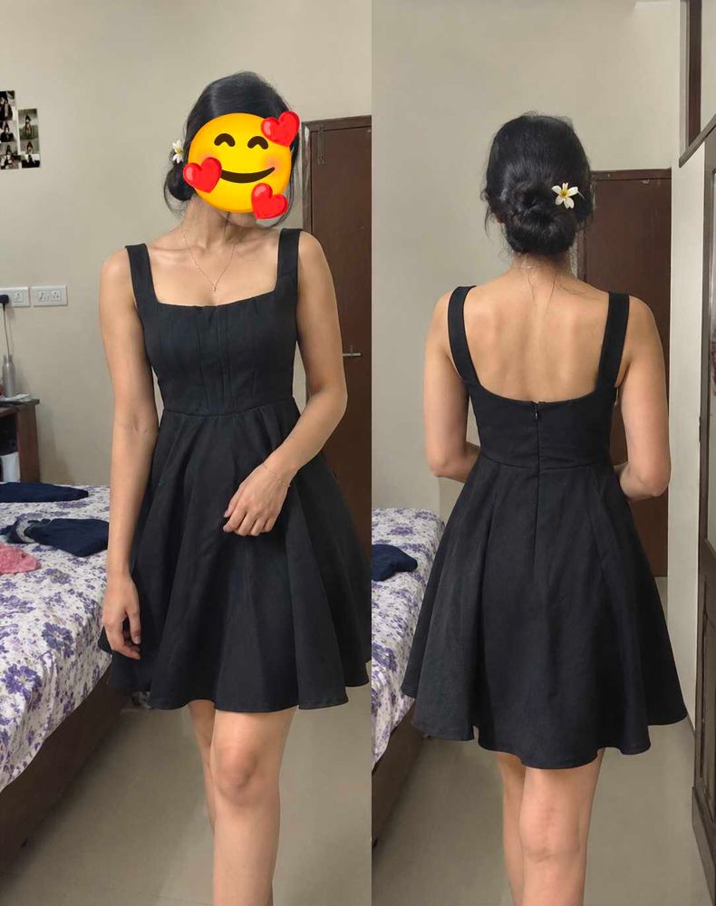 Black Flared Dress - XS
