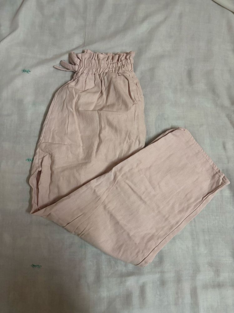 Pastel Pink Cotton Pants